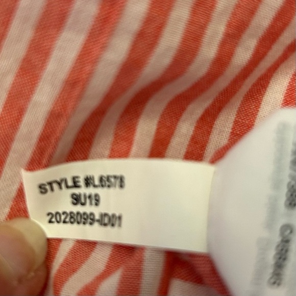 J. CREW Striped Mandarin Collar Popover - Picture 5 of 6